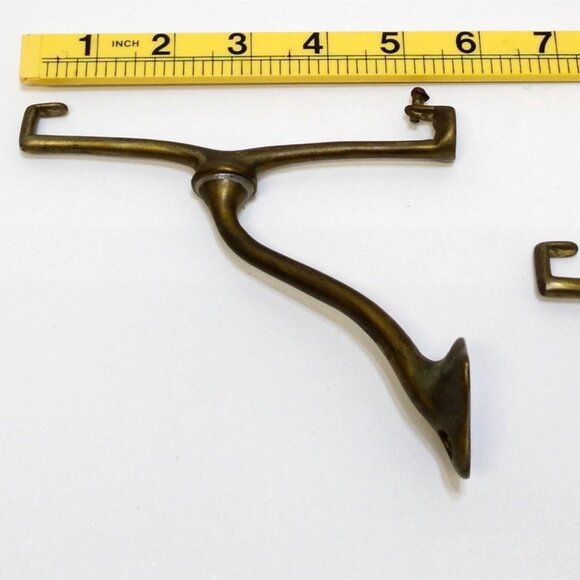 Art Brass Co. San-O-La Brass Bathroom Shelf Support Antique Wall Mount Brackets - Picture 9 of 11